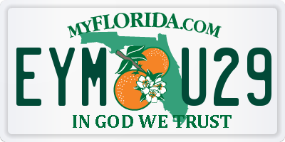FL license plate EYMU29