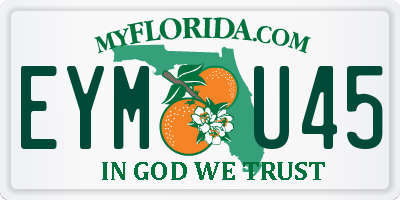 FL license plate EYMU45