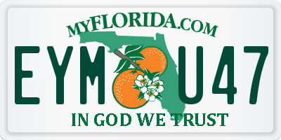 FL license plate EYMU47