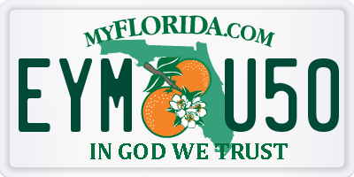 FL license plate EYMU50