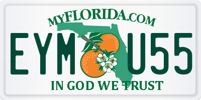 FL license plate EYMU55