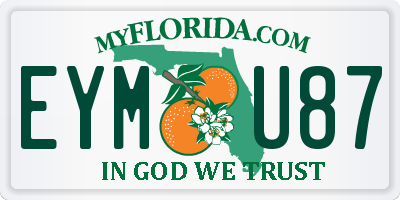 FL license plate EYMU87