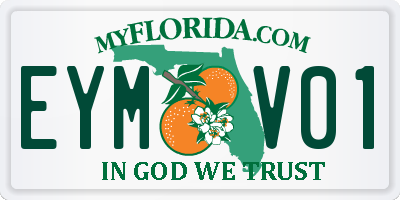 FL license plate EYMV01