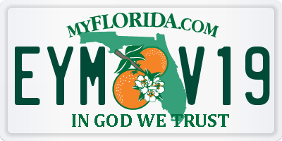 FL license plate EYMV19
