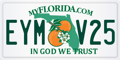FL license plate EYMV25