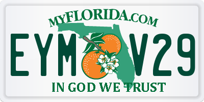 FL license plate EYMV29