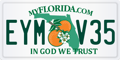 FL license plate EYMV35