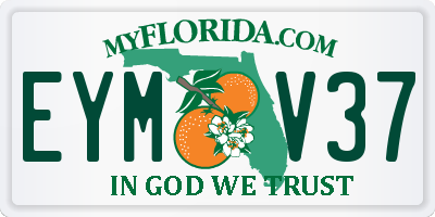 FL license plate EYMV37