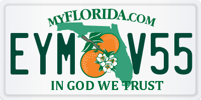 FL license plate EYMV55