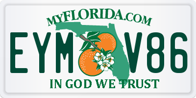 FL license plate EYMV86