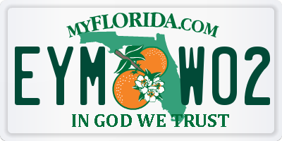 FL license plate EYMW02