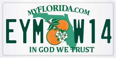 FL license plate EYMW14