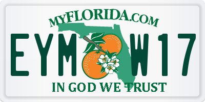 FL license plate EYMW17