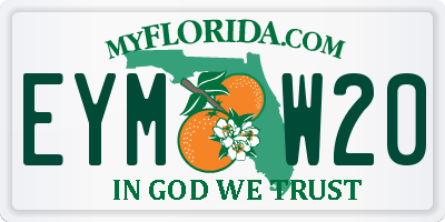 FL license plate EYMW20