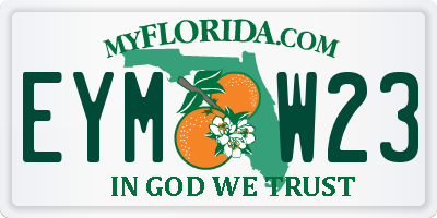 FL license plate EYMW23