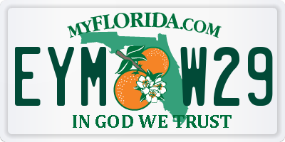 FL license plate EYMW29