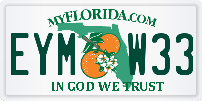 FL license plate EYMW33
