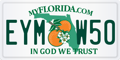 FL license plate EYMW50