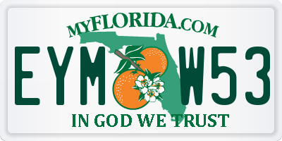 FL license plate EYMW53