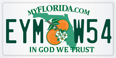 FL license plate EYMW54