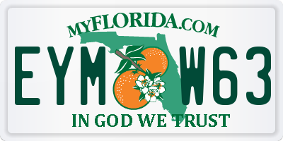 FL license plate EYMW63