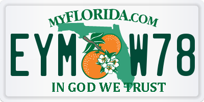 FL license plate EYMW78