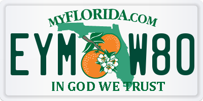 FL license plate EYMW80