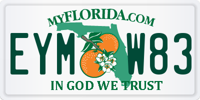 FL license plate EYMW83