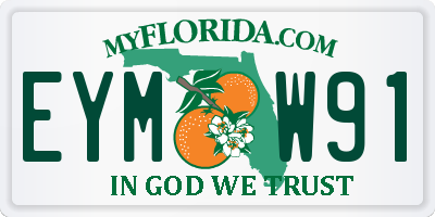 FL license plate EYMW91