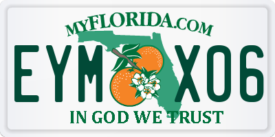 FL license plate EYMX06