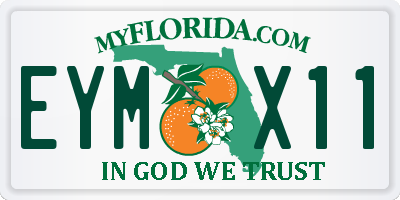 FL license plate EYMX11