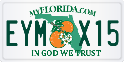 FL license plate EYMX15