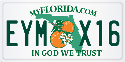 FL license plate EYMX16