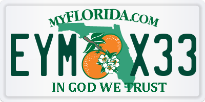 FL license plate EYMX33