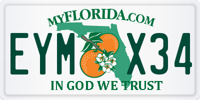 FL license plate EYMX34