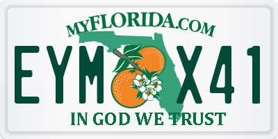 FL license plate EYMX41