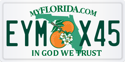 FL license plate EYMX45