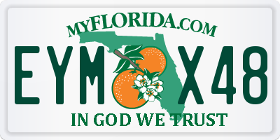 FL license plate EYMX48