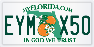 FL license plate EYMX50
