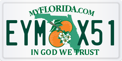 FL license plate EYMX51