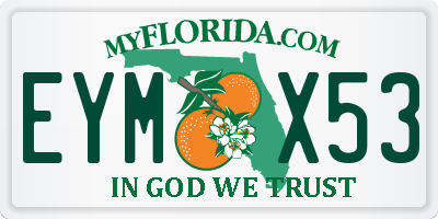 FL license plate EYMX53