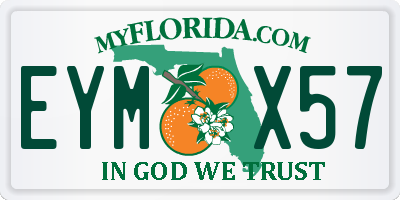 FL license plate EYMX57