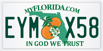 FL license plate EYMX58