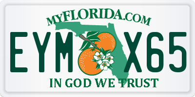 FL license plate EYMX65