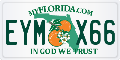 FL license plate EYMX66