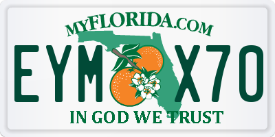 FL license plate EYMX70