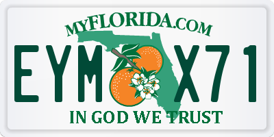 FL license plate EYMX71