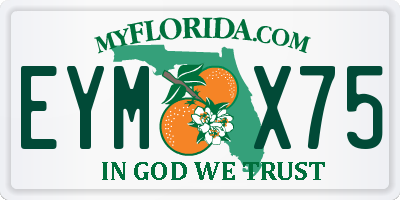 FL license plate EYMX75
