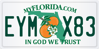 FL license plate EYMX83