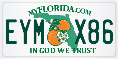 FL license plate EYMX86